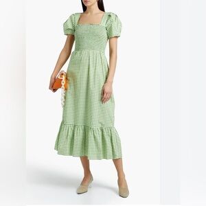 HVN Green Gingham  Maxi Dress Size 0